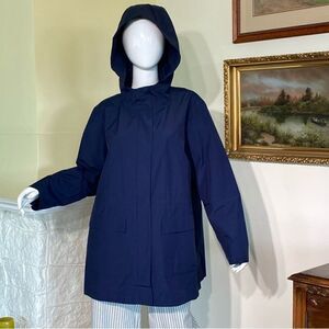 Eileen Fisher Hooded Rain Jacket